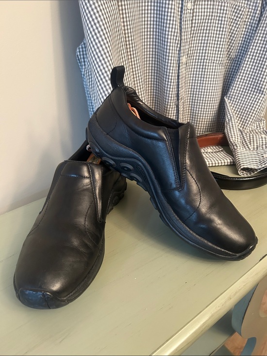 Merrell Other - Merrell Black Slip-On Leather Casual Loafers